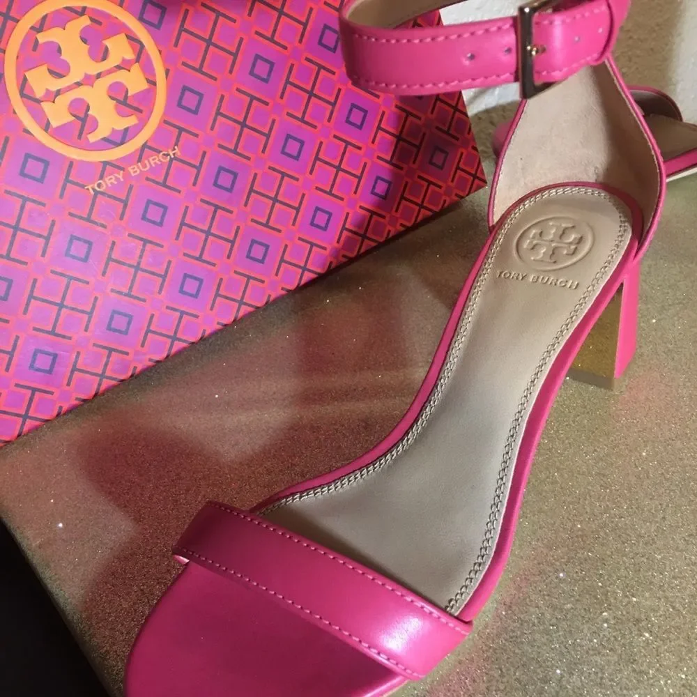 Tory Burch Cecile Ankle Strap Block Heels - NEW!